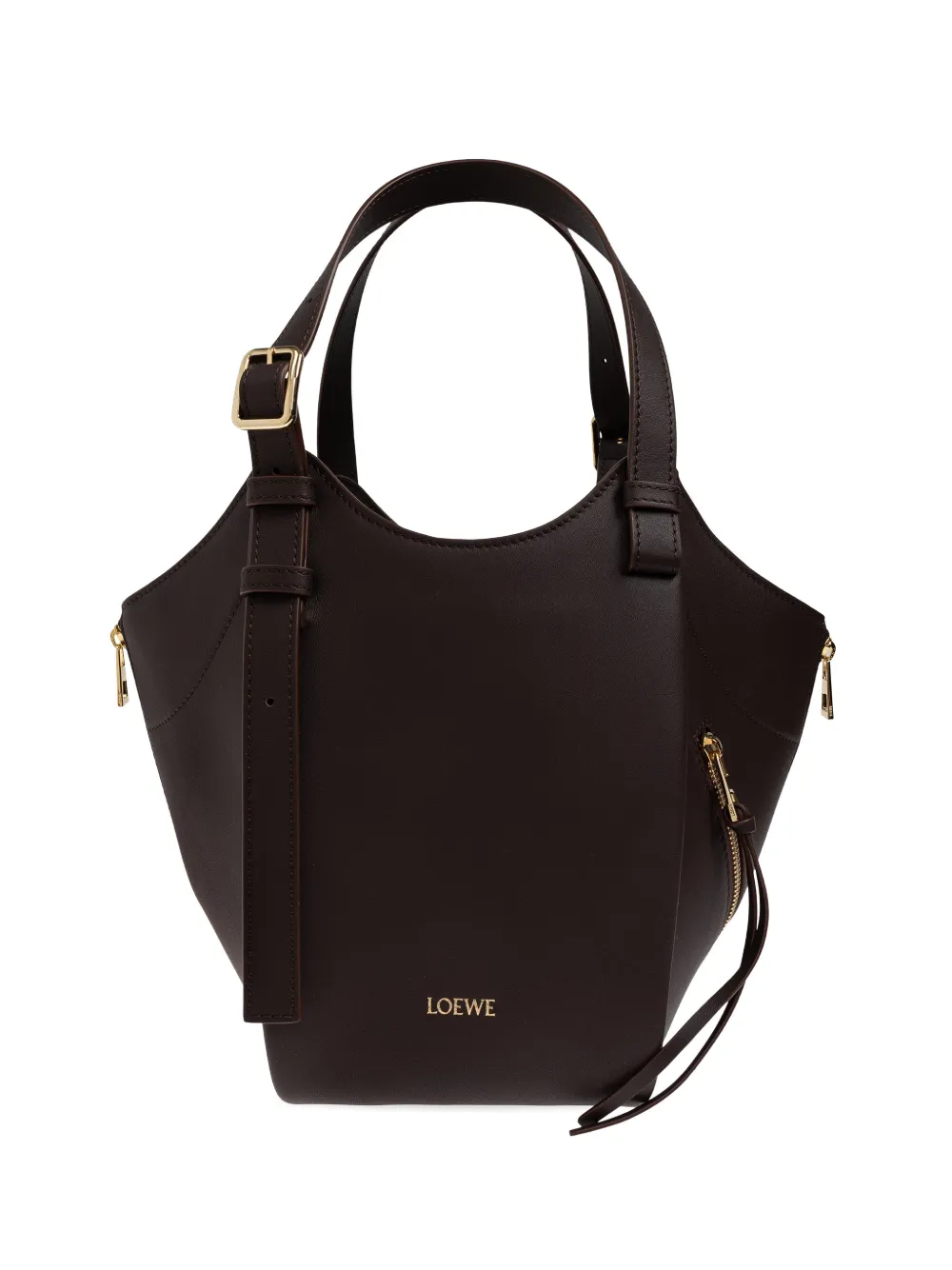 LOEWE Hammock Flip leather tote bag - Marrone