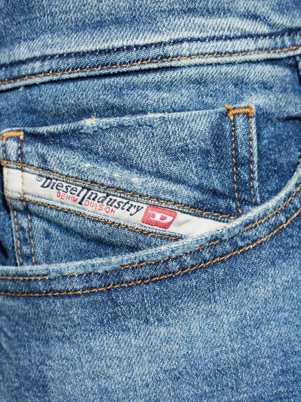 Diesel 2023 D-Finitive jeans met knoopsluiting Blauw