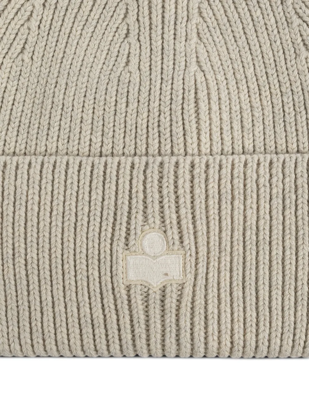 ISABEL MARANT Katoenen muts met logodetail Beige