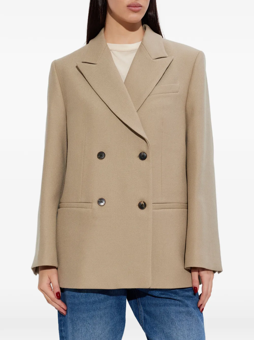  By Malene Birger Ramo Double-breasted Blazer - Neutrals 