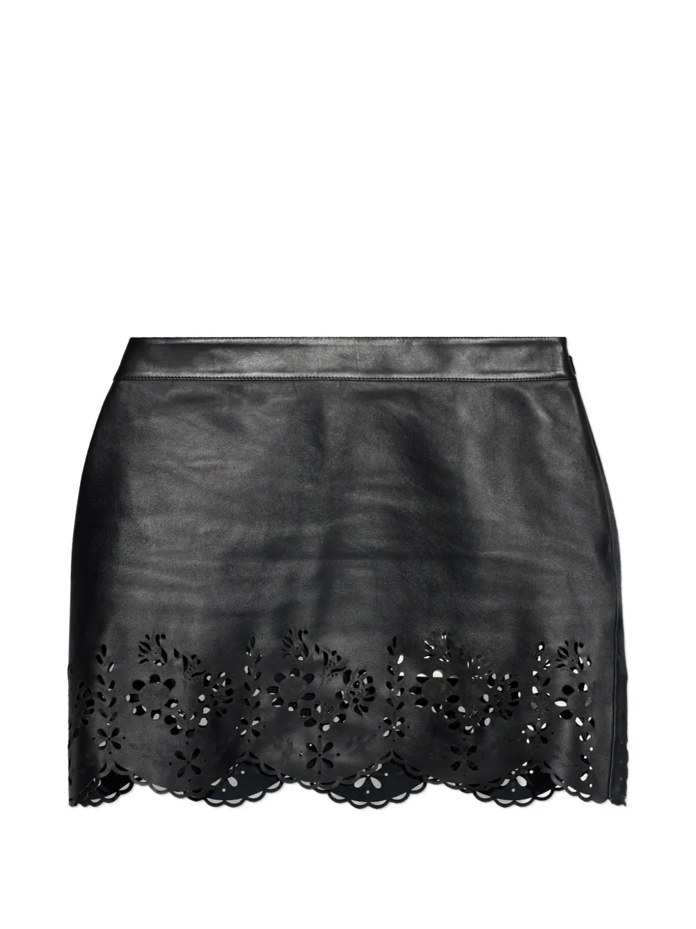 ISABEL MARANT floral laser-cut skirt - Nero
