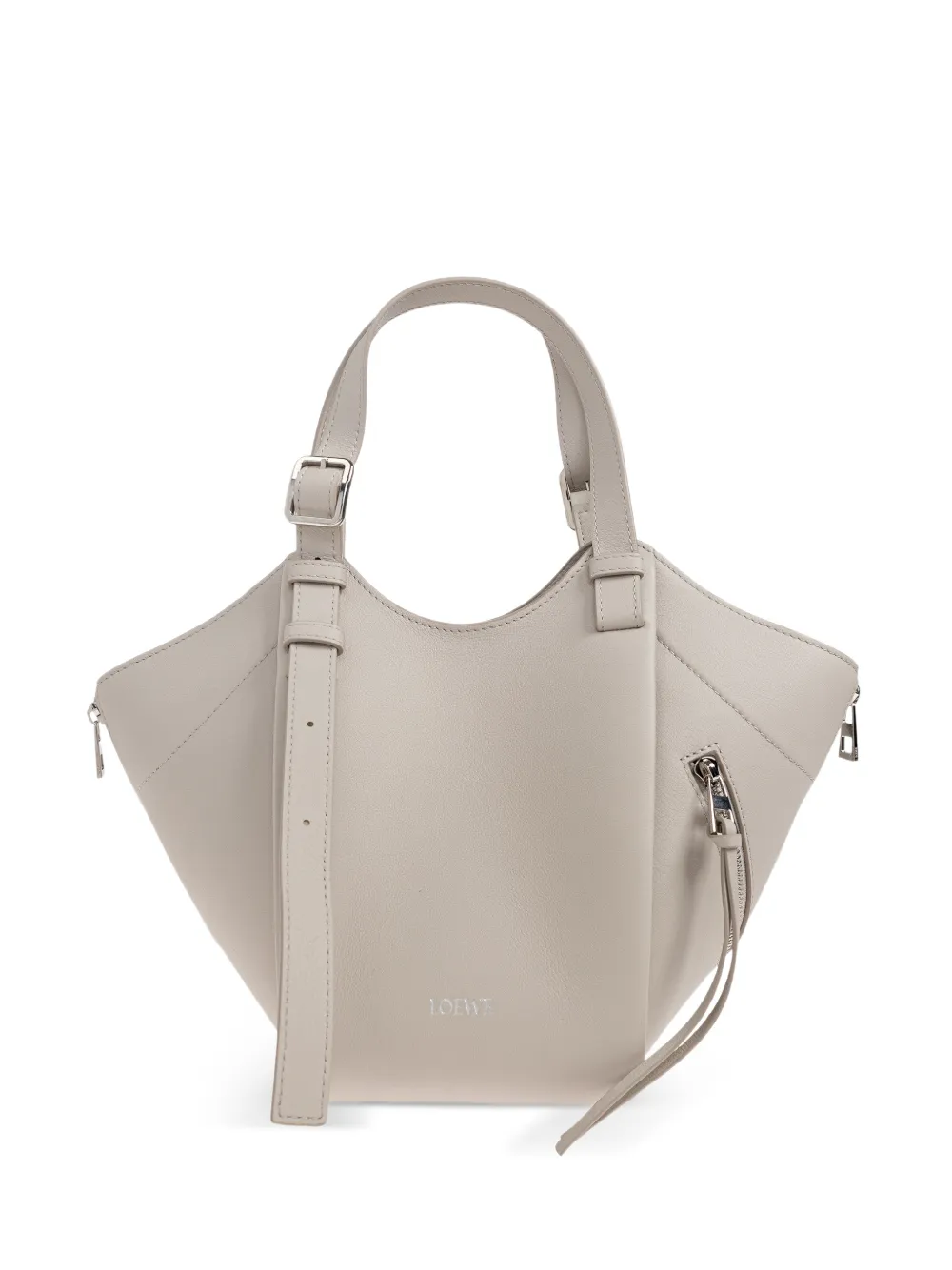 LOEWE Hammock Flip leather tote bag - Bianco