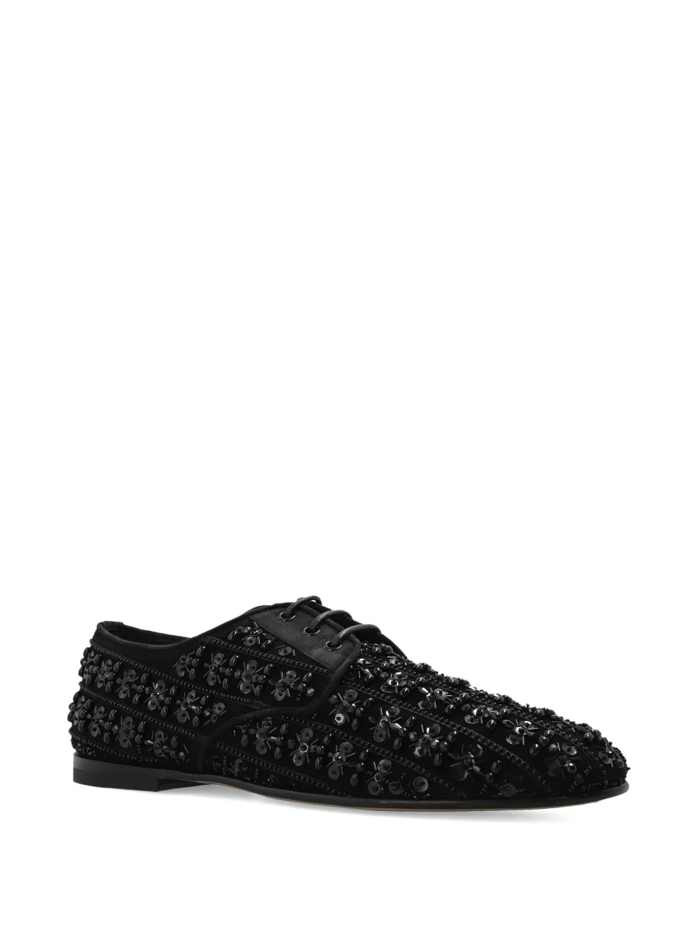 Dolce & Gabbana embellished lace-up sneakers Zwart