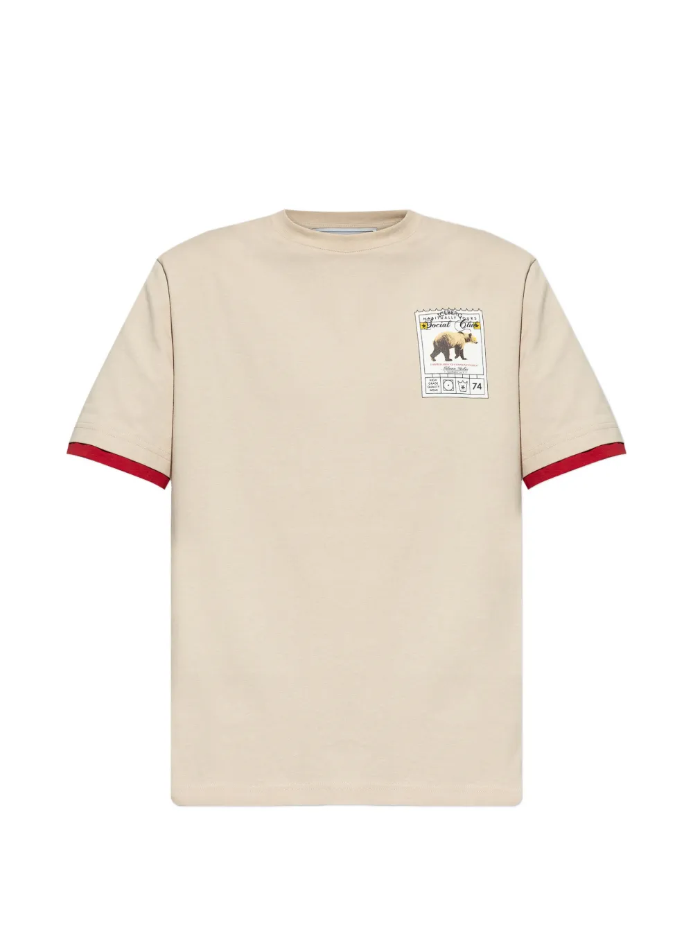 Iceberg printed ringer T-shirt - Toni neutri