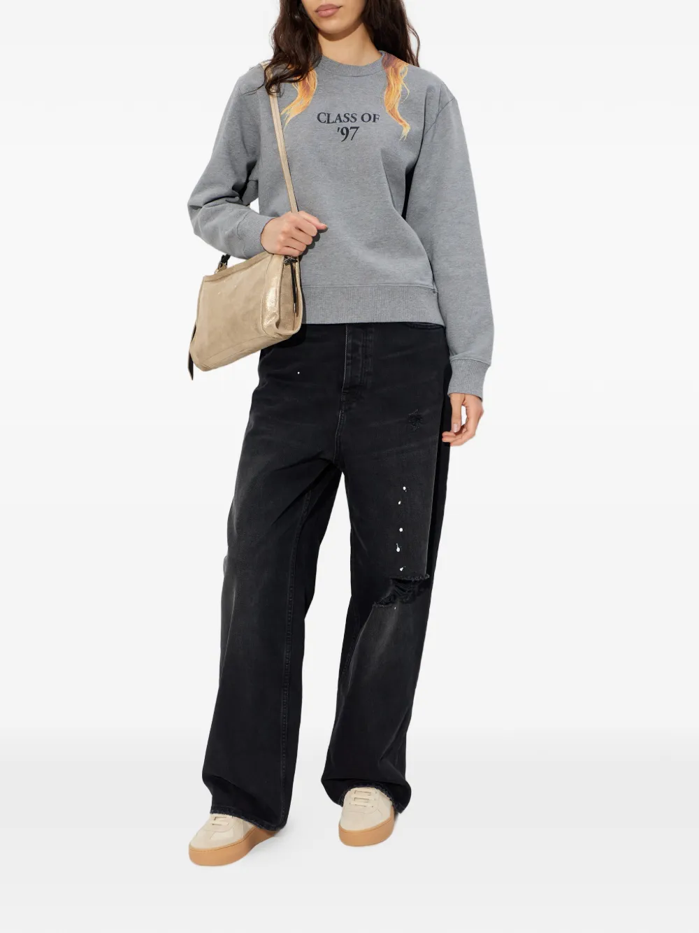 MM6 Maison Margiela Sweater met haarprint Grijs