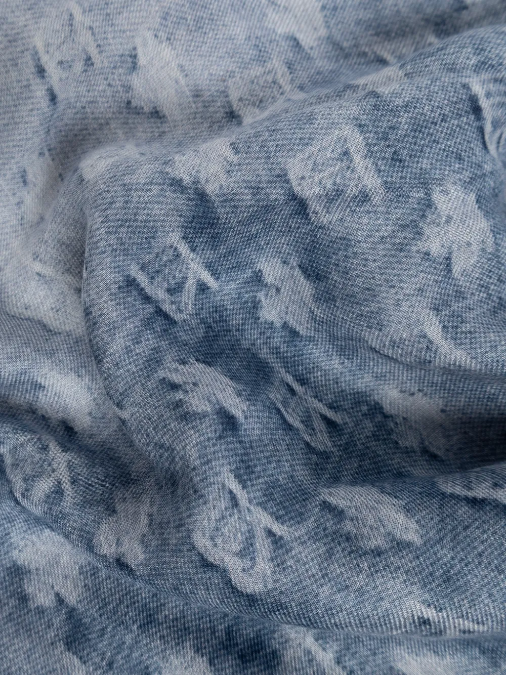  Dsquared2 Fringed Patterned Scarf - Blue 