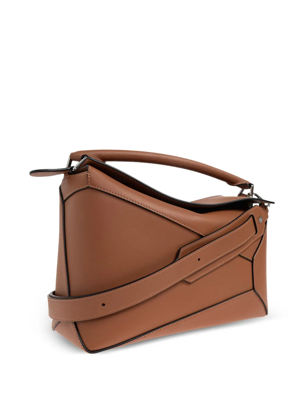 LOEWE Puzzle Edge kleine shopper Bruin