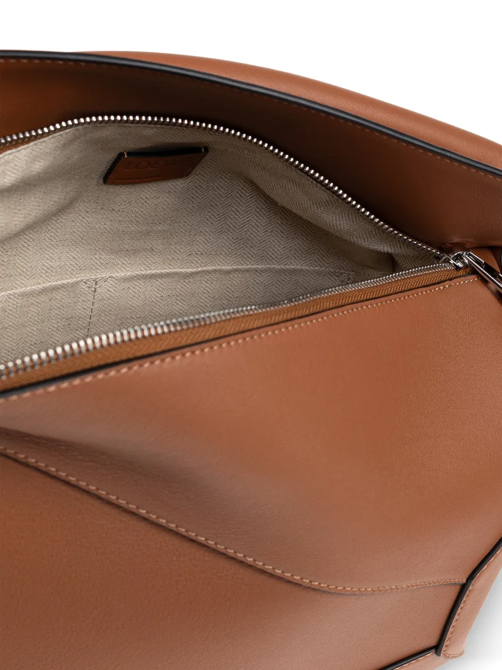 LOEWE Puzzle Edge kleine shopper Bruin