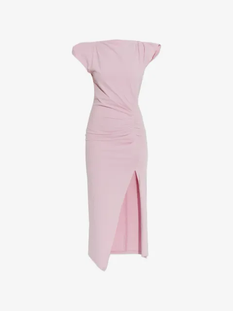 ISABEL MARANT Nadela ruched slit midi dress