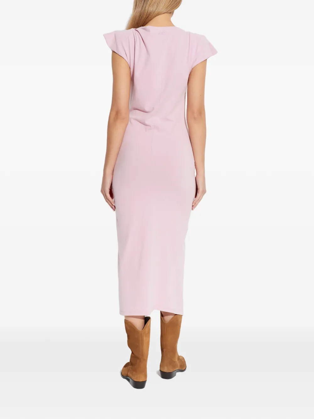 ISABEL MARANT Nadela midi-jurk met ruches en split Roze