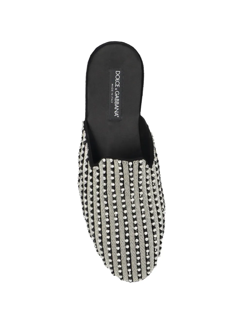  Dolce & Gabbana Stone-embellished Mules - Black 