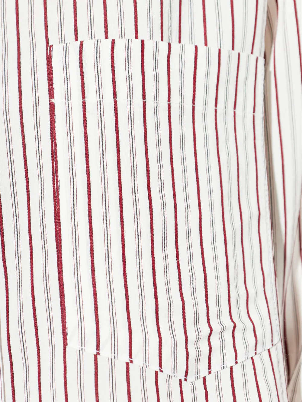 ISABEL MARANT Fleora gestreepte cropped blouse Wit