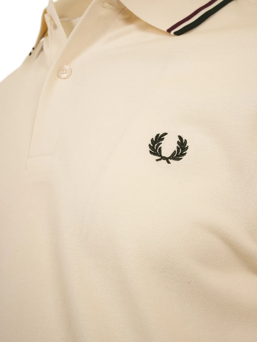  Fred Perry Striped-collar Polo - Neutrals 