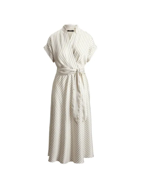 Lauren Ralph Lauren stripe-pattern wrap-style dress
