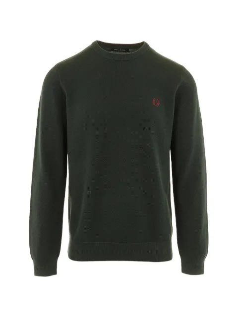 Fred Perry embroidered crew-neck sweater