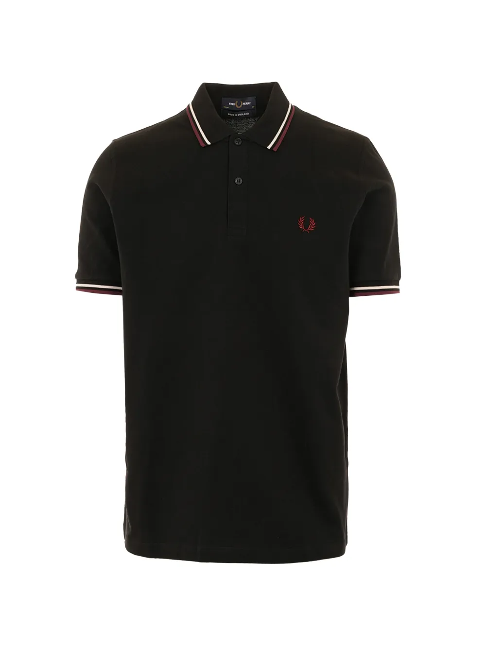 Fred Perry striped-trim polo shirt - Schwarz