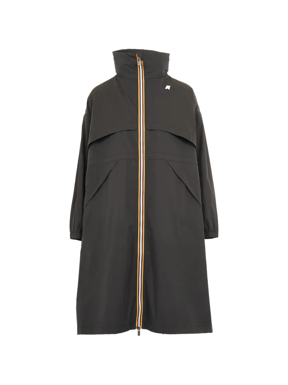 K-Way Cappotto con zip - Nero
