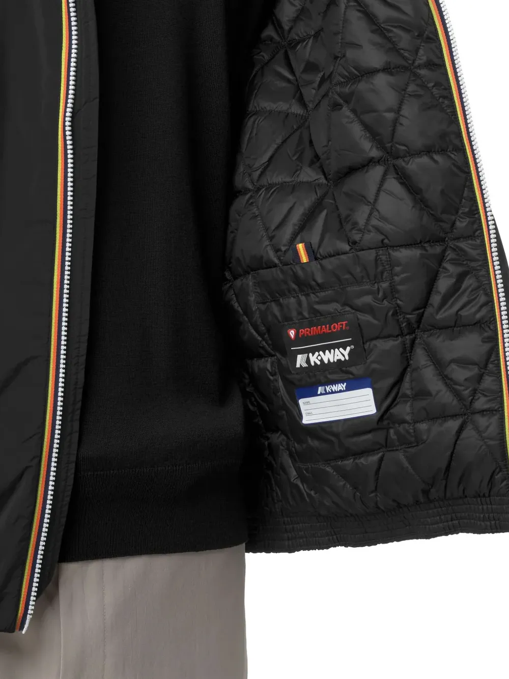 K-Way Jack met capuchon en rits Zwart