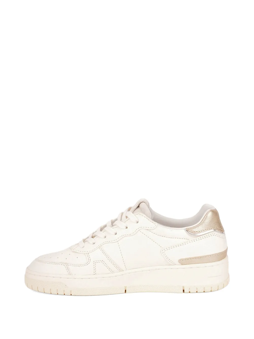 D.A.T.E. Torneo glitter-panelled leather sneakers Wit