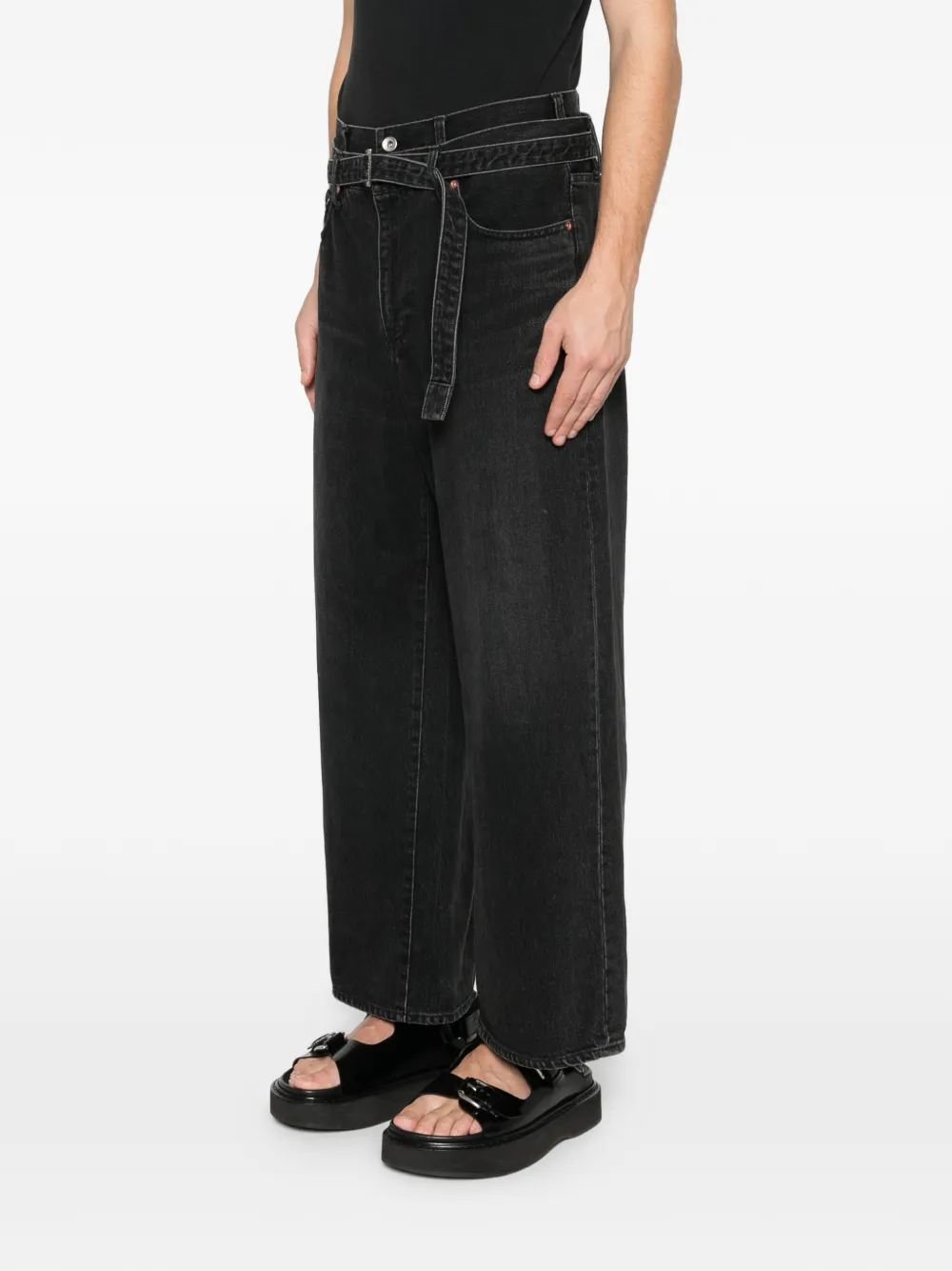  Sacai Belted Denim - Black 