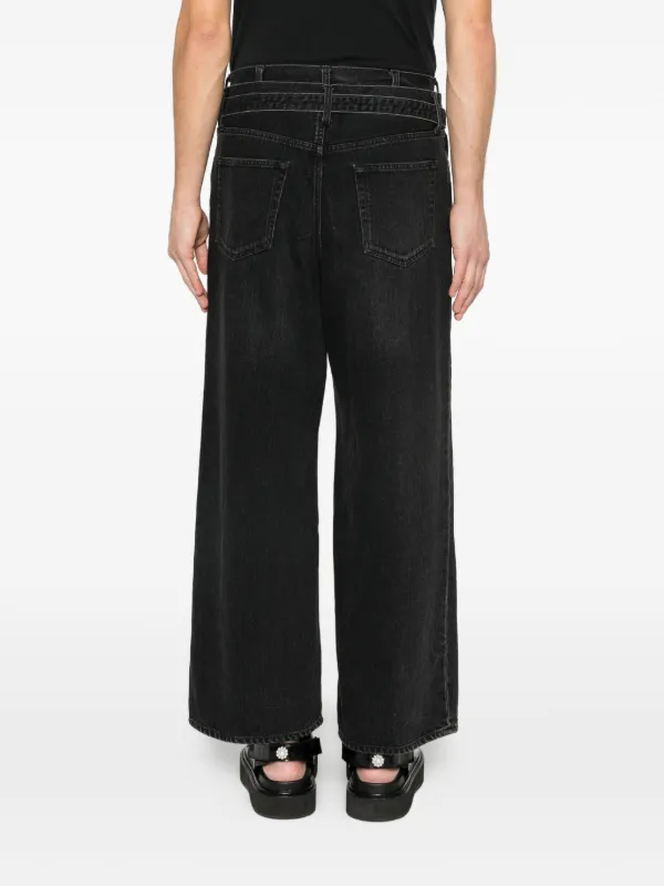Sacai ベルテッド ジーンズ | ブラック | FARFETCH JP