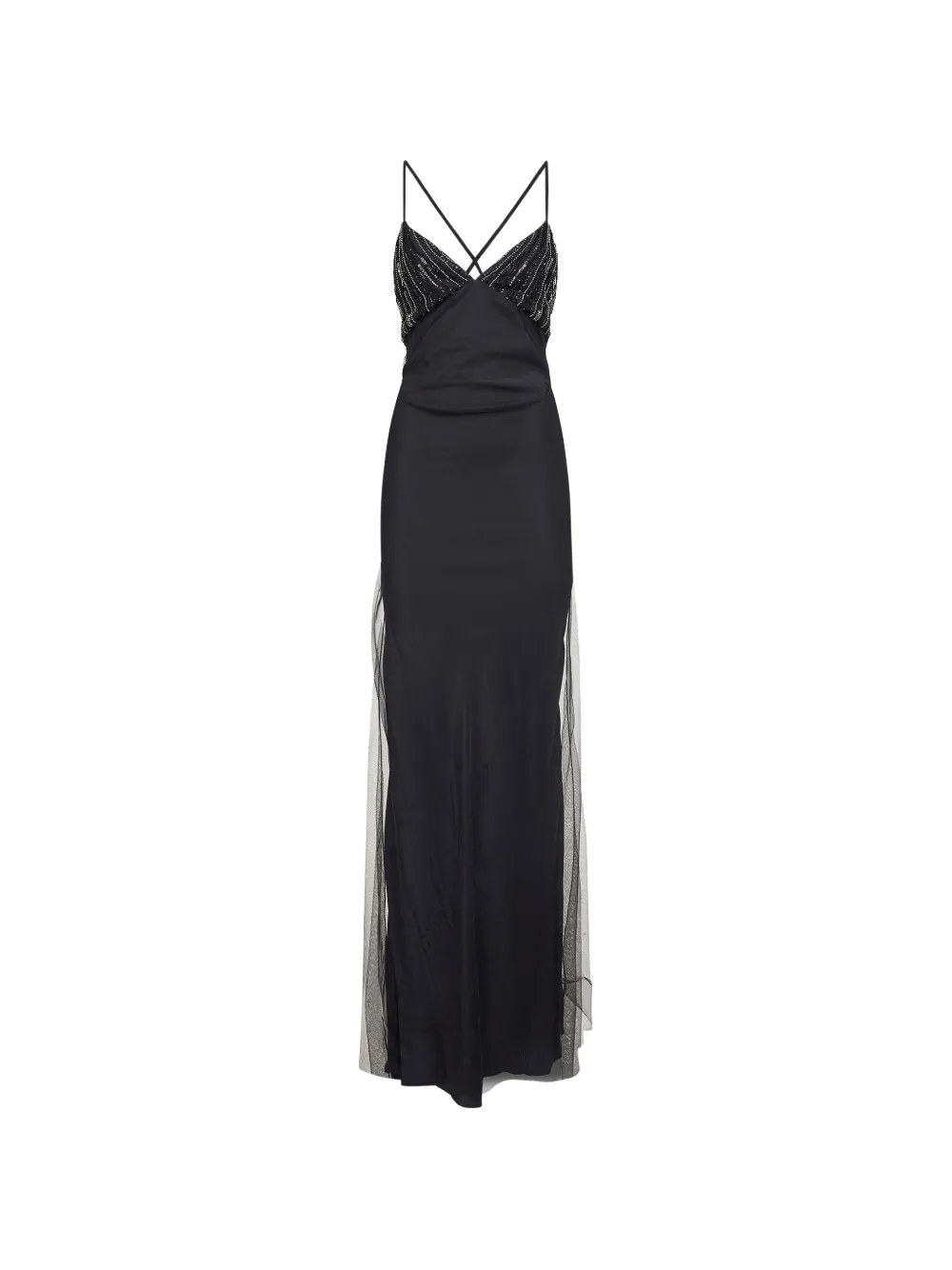 Alina V-neck maxi dress - Black