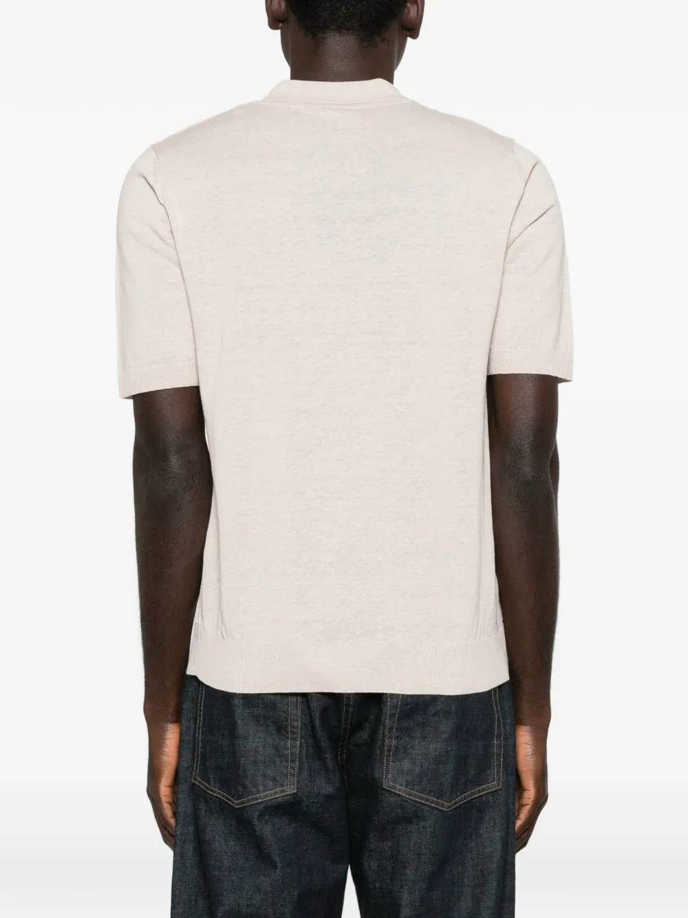 Eleventy T-shirt met korte mouwen en polokraag Beige