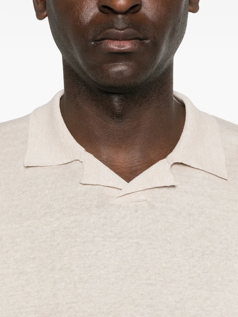 Eleventy T-shirt met korte mouwen en polokraag Beige