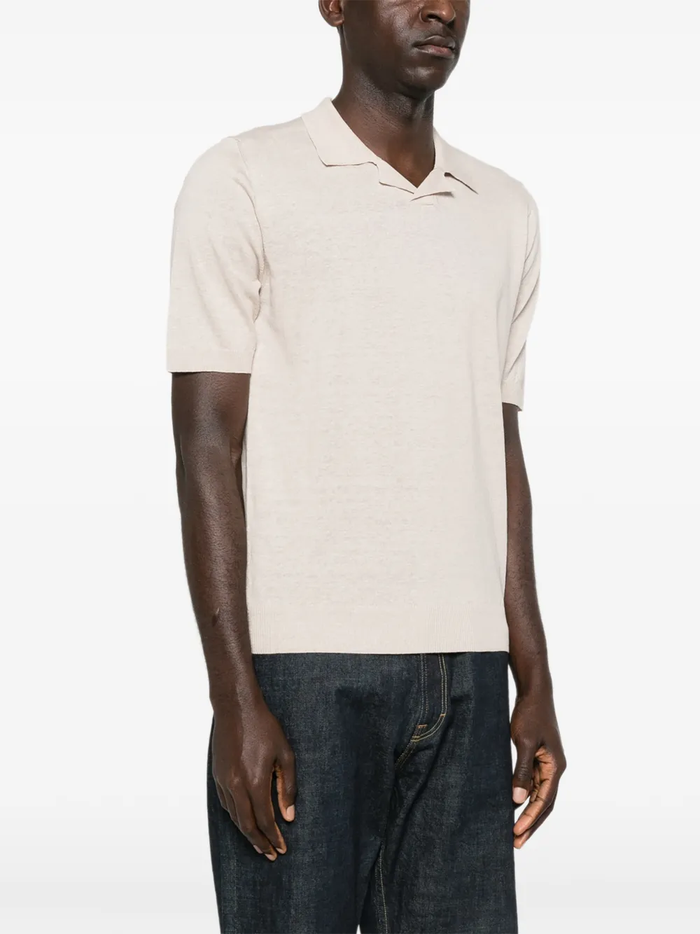 Eleventy T-shirt met korte mouwen en polokraag Beige