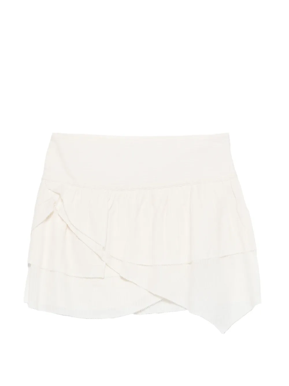 MARANT ÉTOILE ruffled-detail asymmetric skirt - Toni neutri
