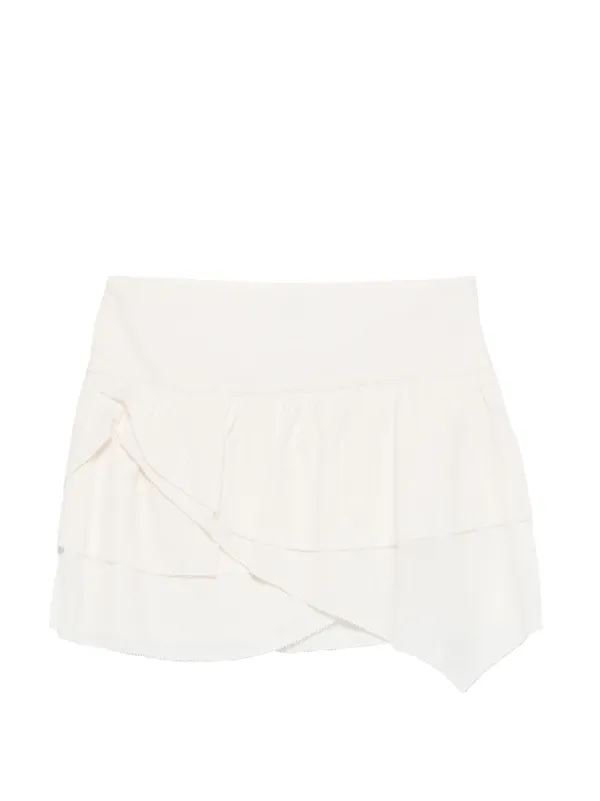Marant Étoile Ruffled-detail Asymmetric Skirt in Neutrals