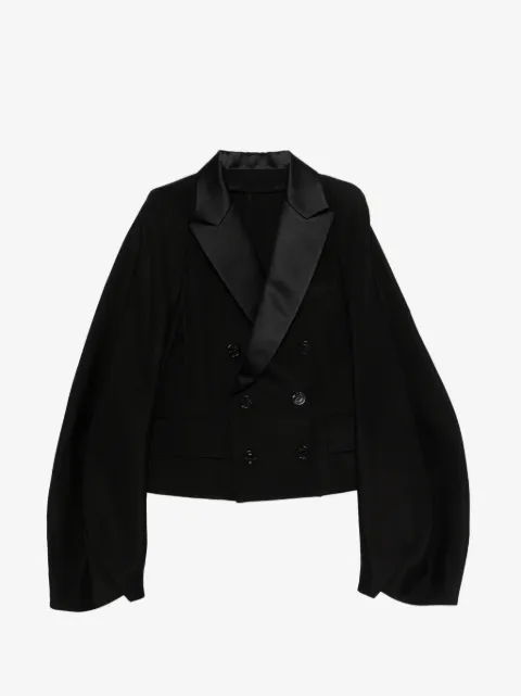 sacai double-breasted cropped jacket