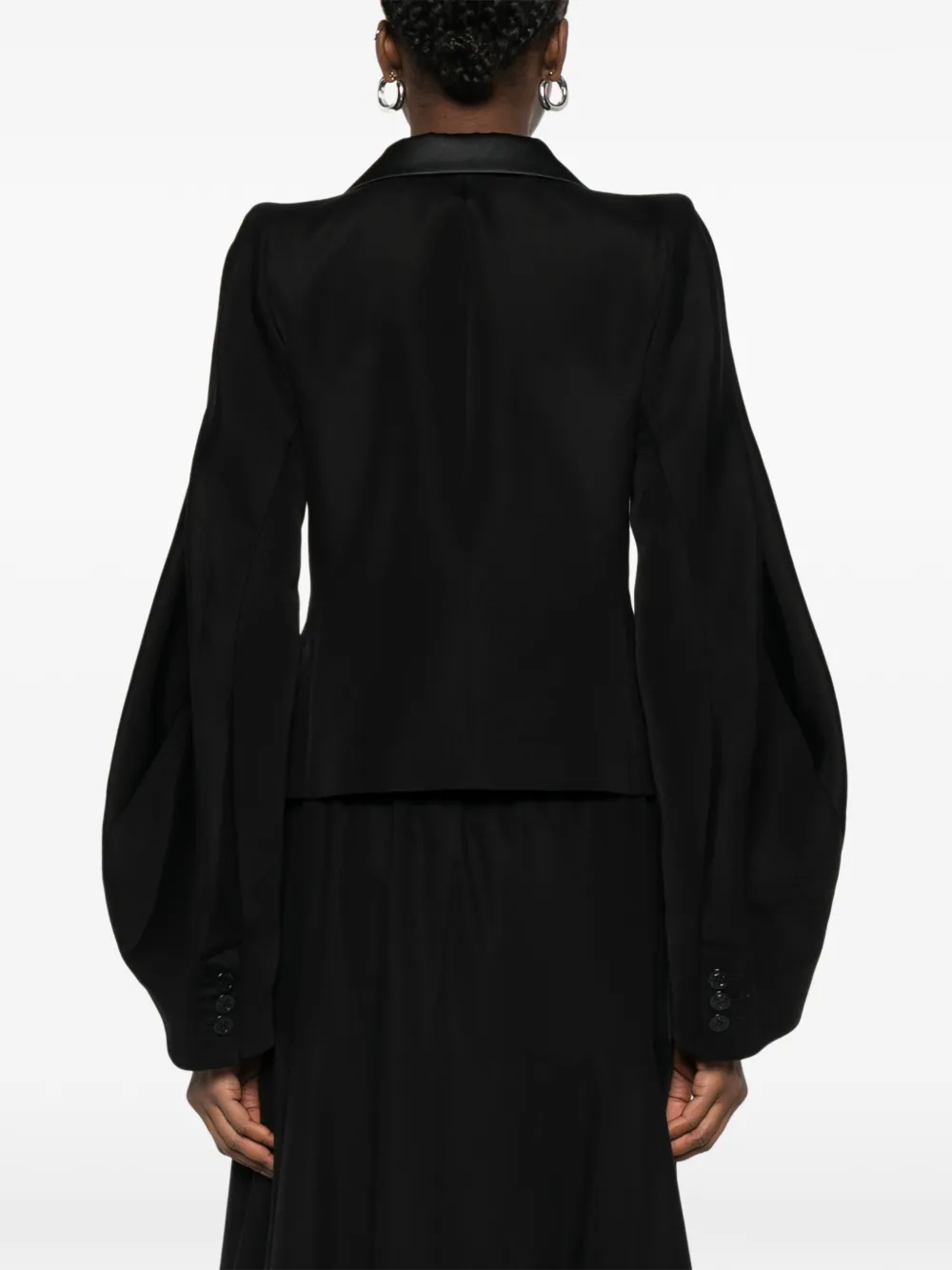 sacai Jack met dubbele rij knopen Zwart