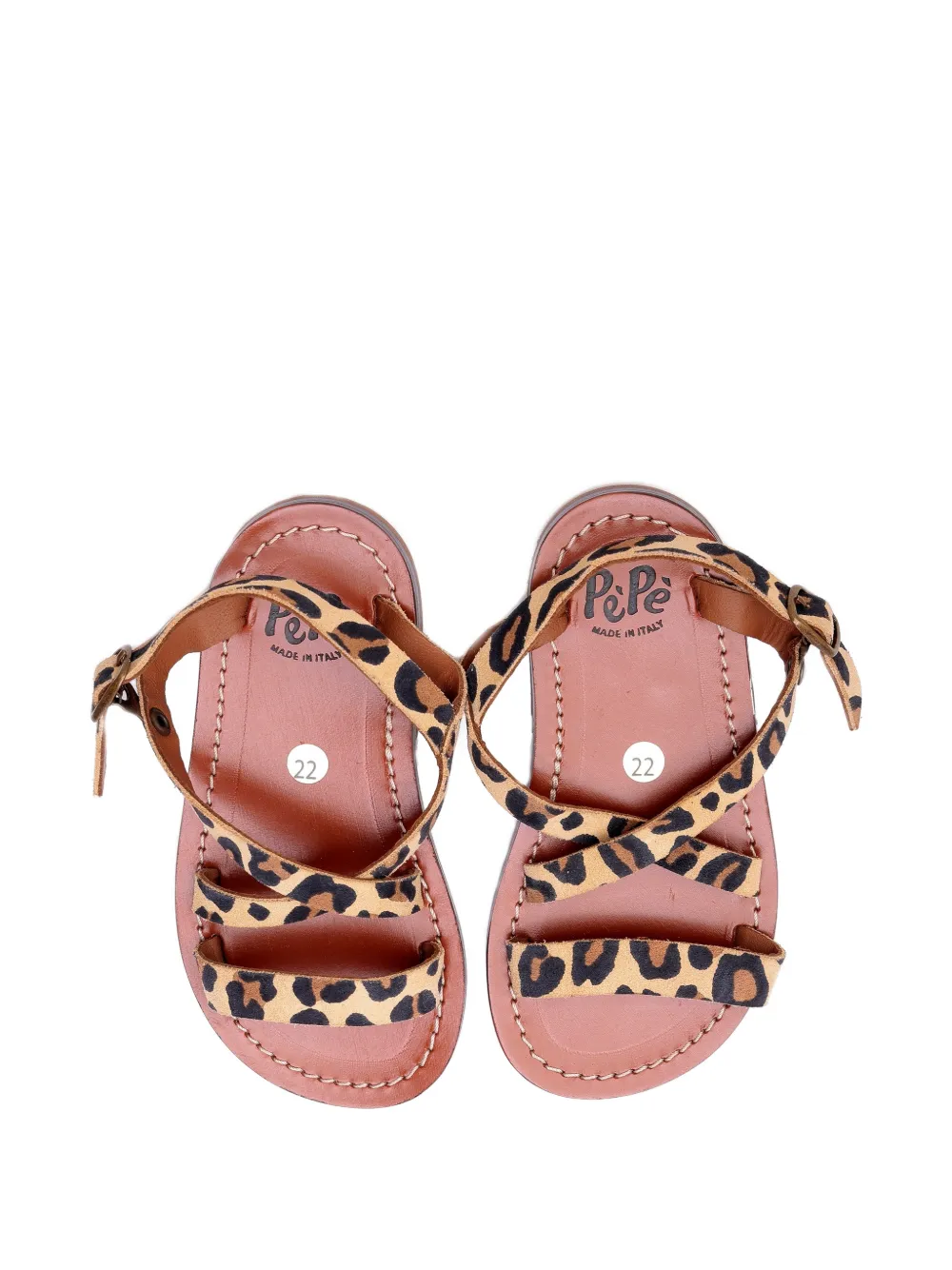 Pèpè Sandalen met luipaardprint Bruin