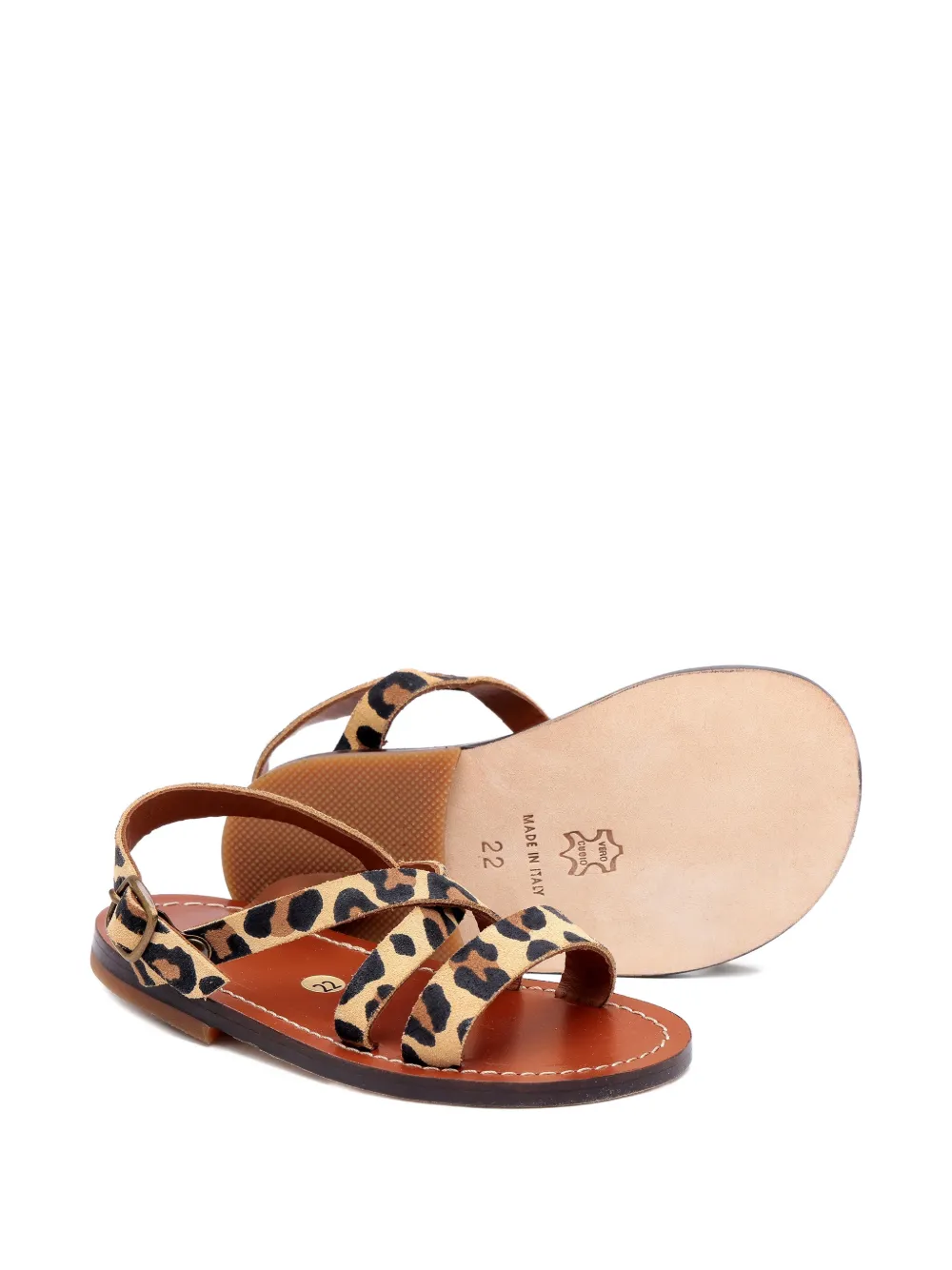 Pèpè Sandalen met luipaardprint Bruin