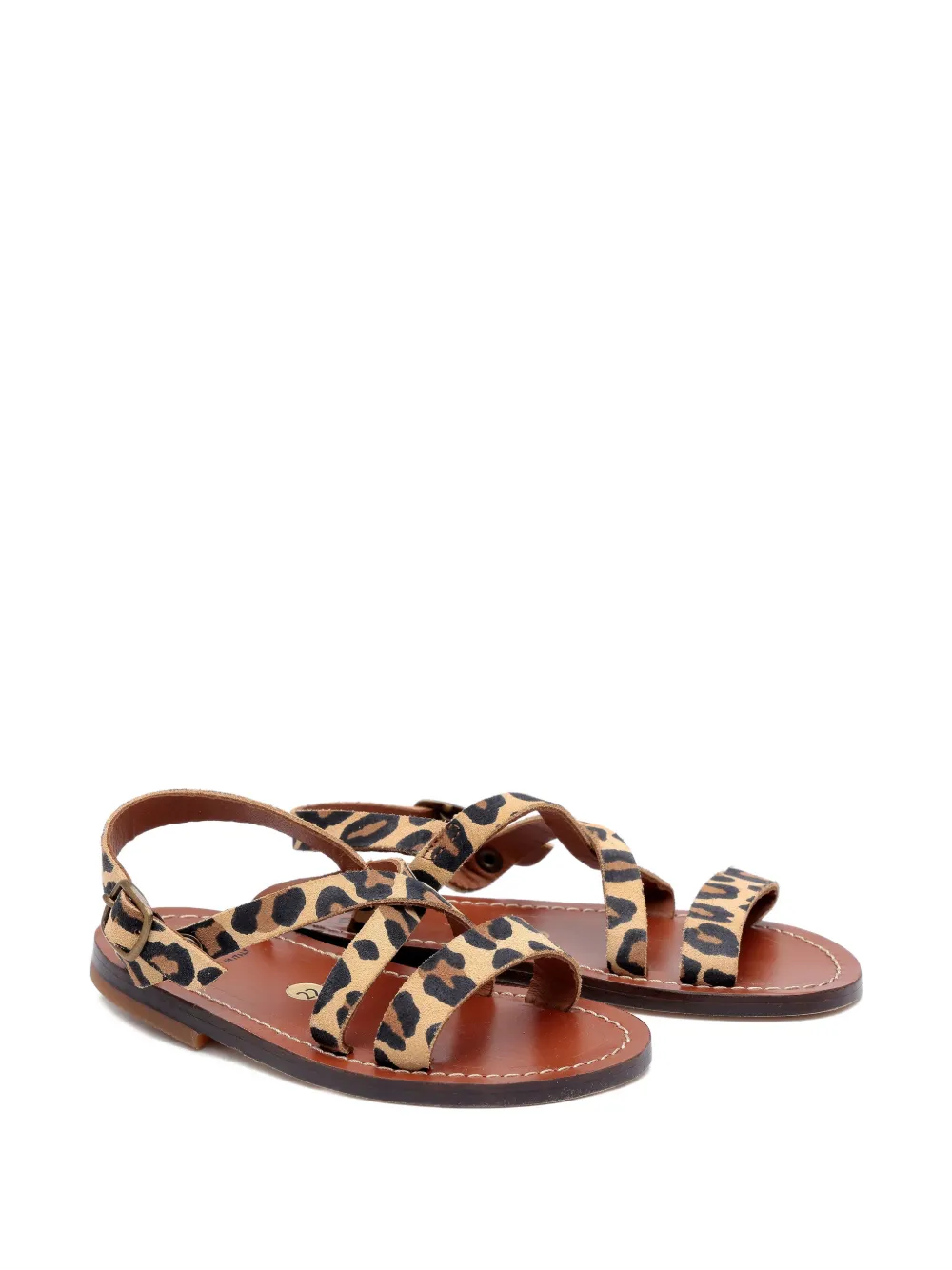 Pèpè Sandalen met luipaardprint Bruin