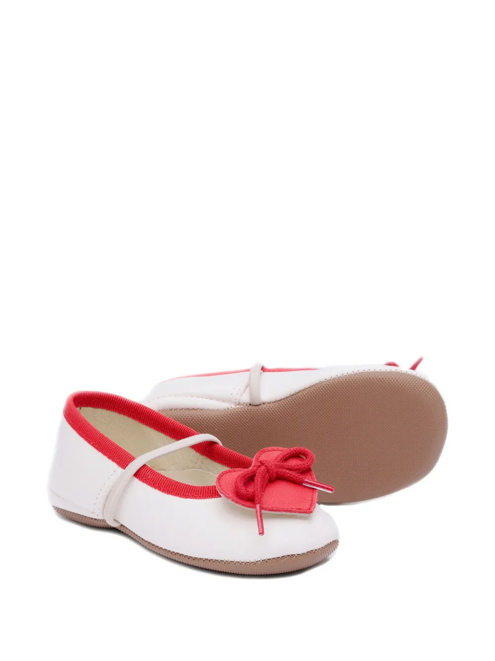 Pèpè Slippers met hartpatroon Wit