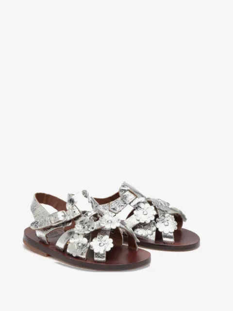 Pèpè floral-appliqué sandals