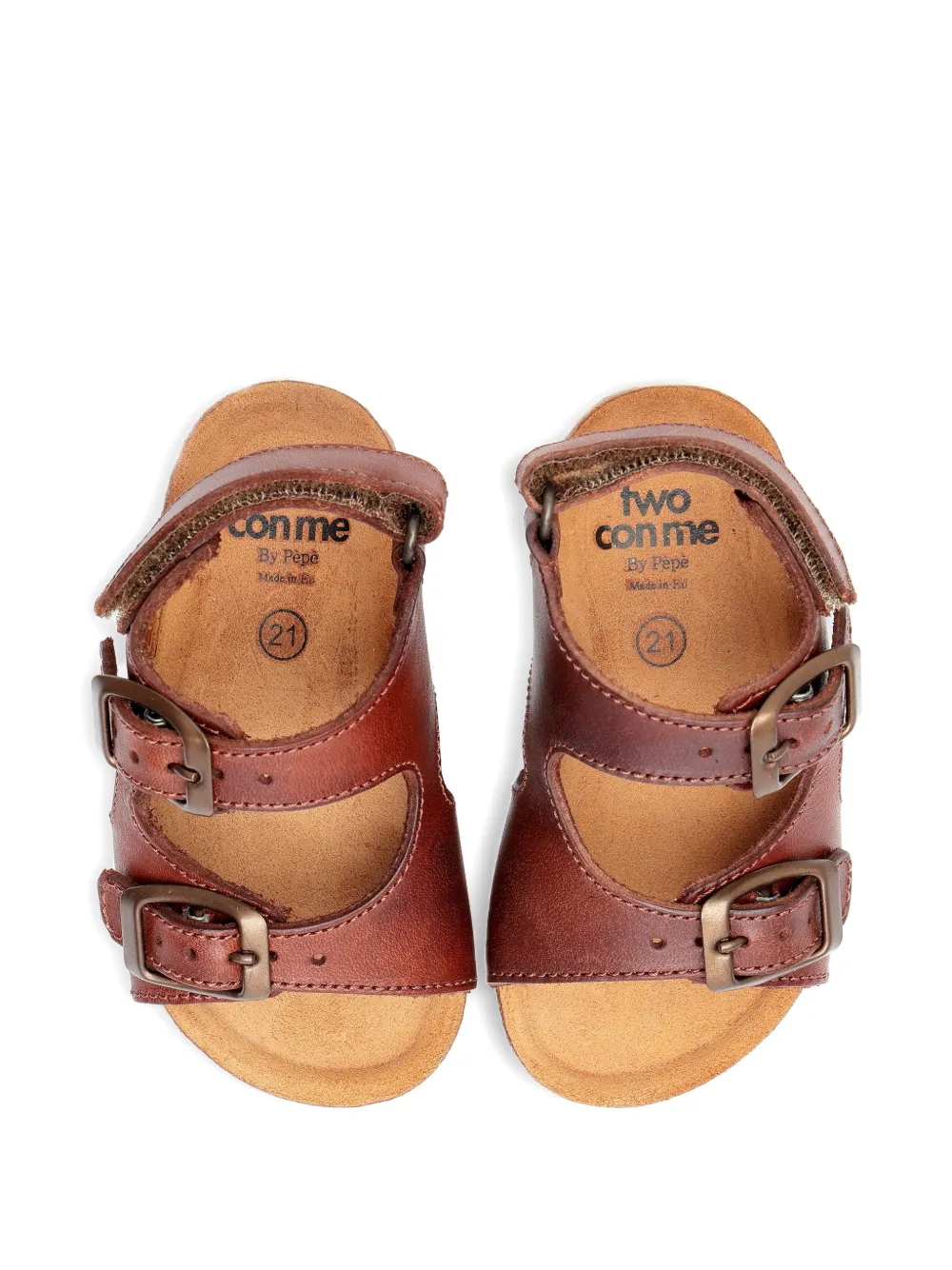 Pèpè Two Con Me sandalen Bruin
