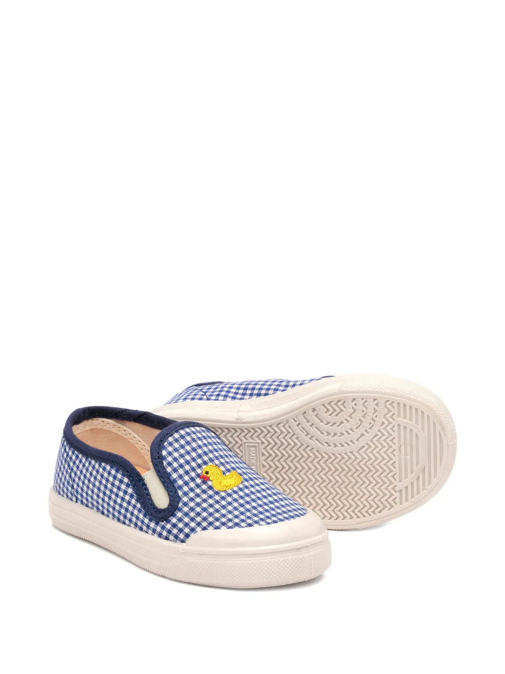Pèpè Sneakers met gingham ruit Blauw