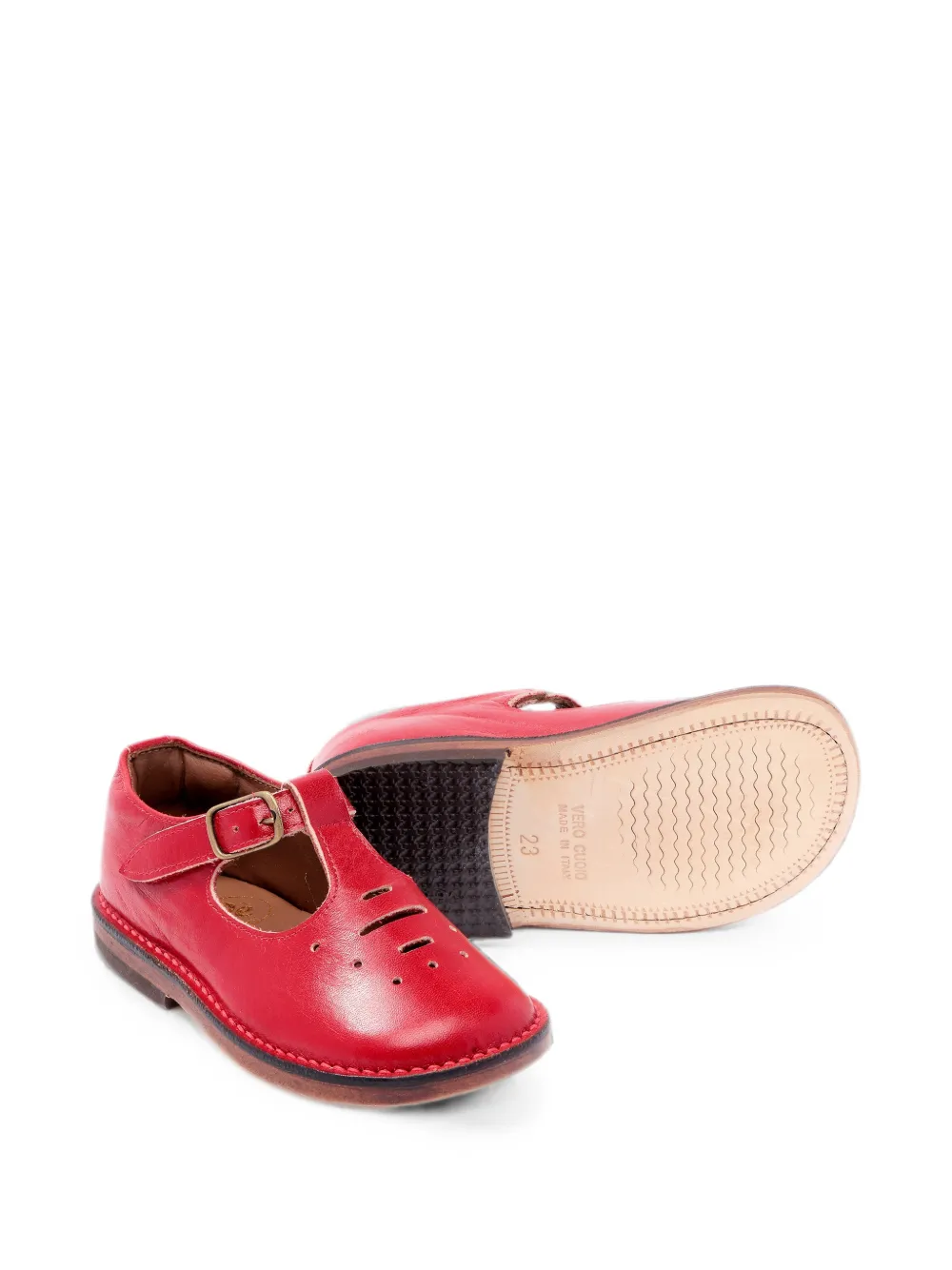 Pèpè T-bar perforated sandals Rood