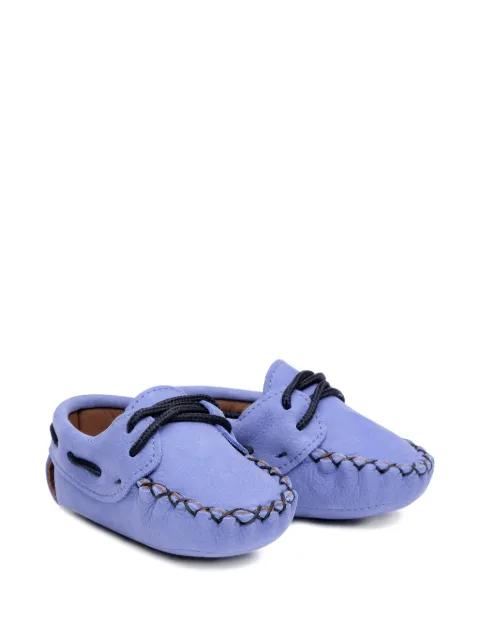 Pèpè contrast-stitching crib shoes