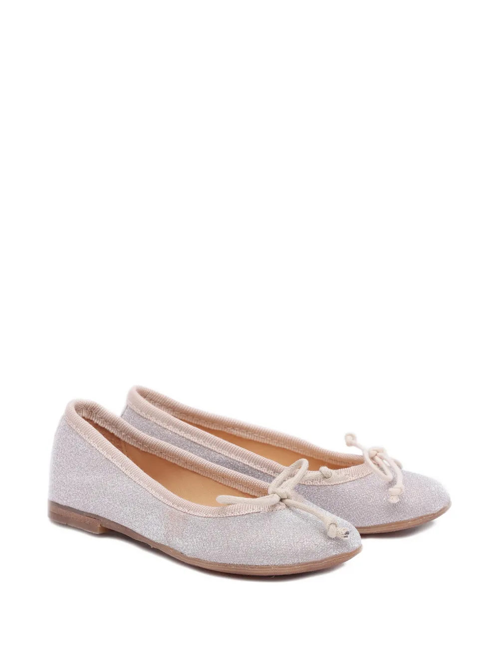 Pèpè Ballerine glitter con fiocco - Argento