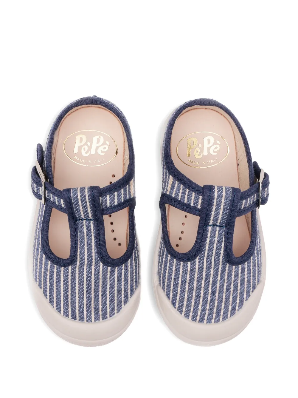 Pèpè Sneakers met gestreepte gesp Blauw