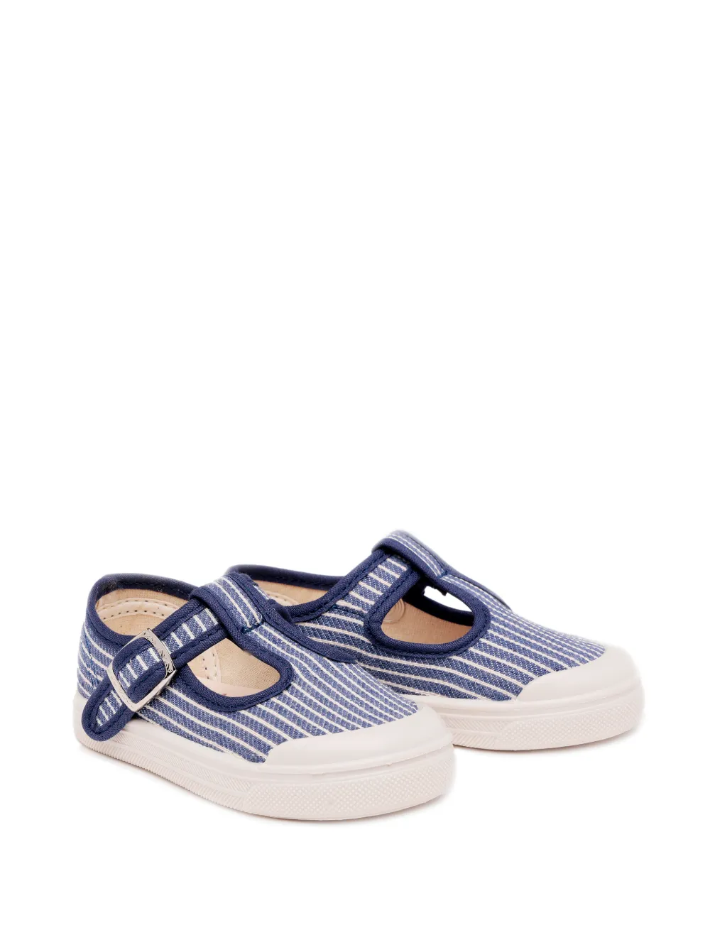 Pèpè striped buckle sneakers - Blu