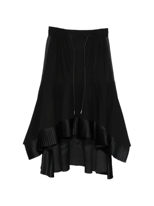 Sacai プリーツ スカート | ブラック | FARFETCH JP