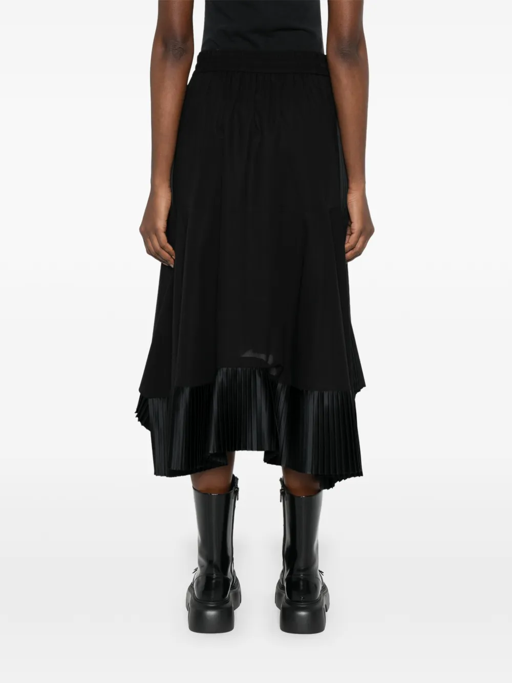 Sacai プリーツ スカート | ブラック | FARFETCH JP