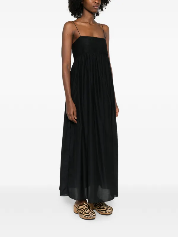 matteau black dress Shirred Bodice Dress - Black