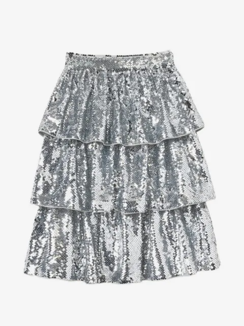 Self-Portrait Kids sequin-embellished ruffled skirt