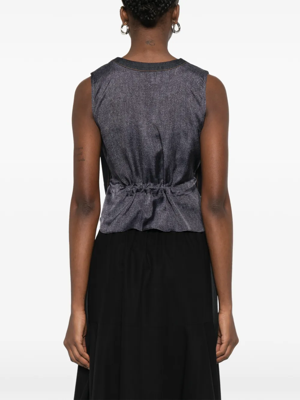 sacai Gilet met knopen Blauw